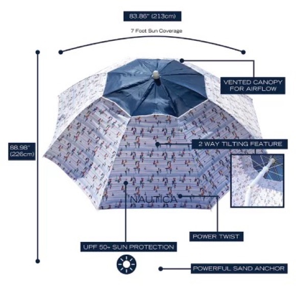 Nautica Beach Umbrella Sailboat - Picture 5 of 6